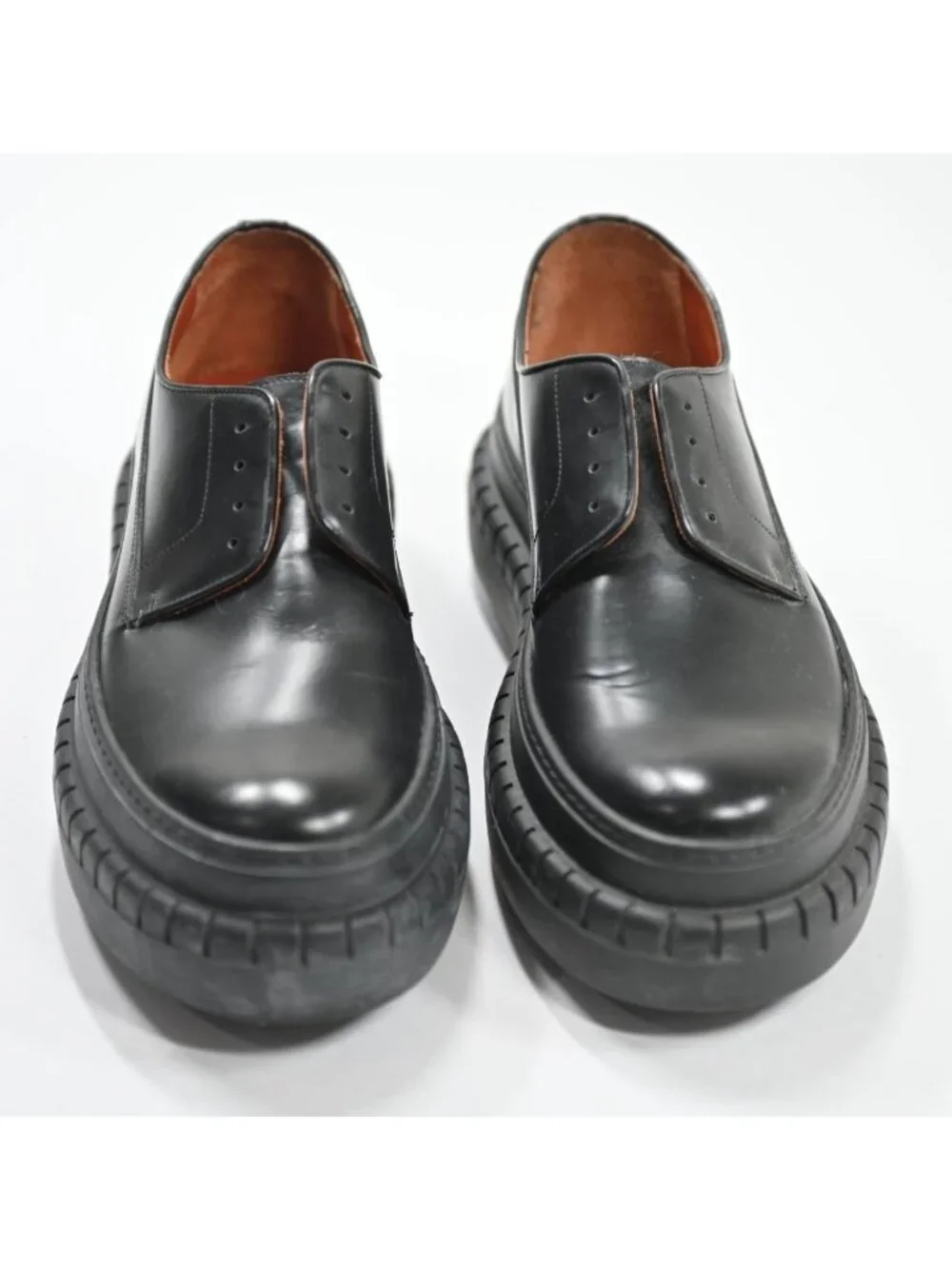 Acne Studios Hover Derby Leather Boots in Black